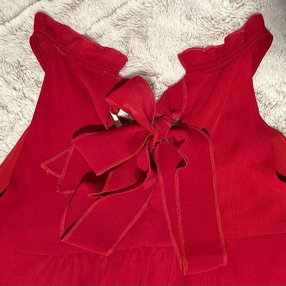 KIRUNDO Halter Sleeveless Flowy Mini Babydoll Tiered Dress XL - Picture 4 of 16